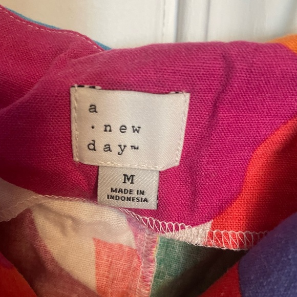 Multicolor linen minidress - Picture 3 of 3